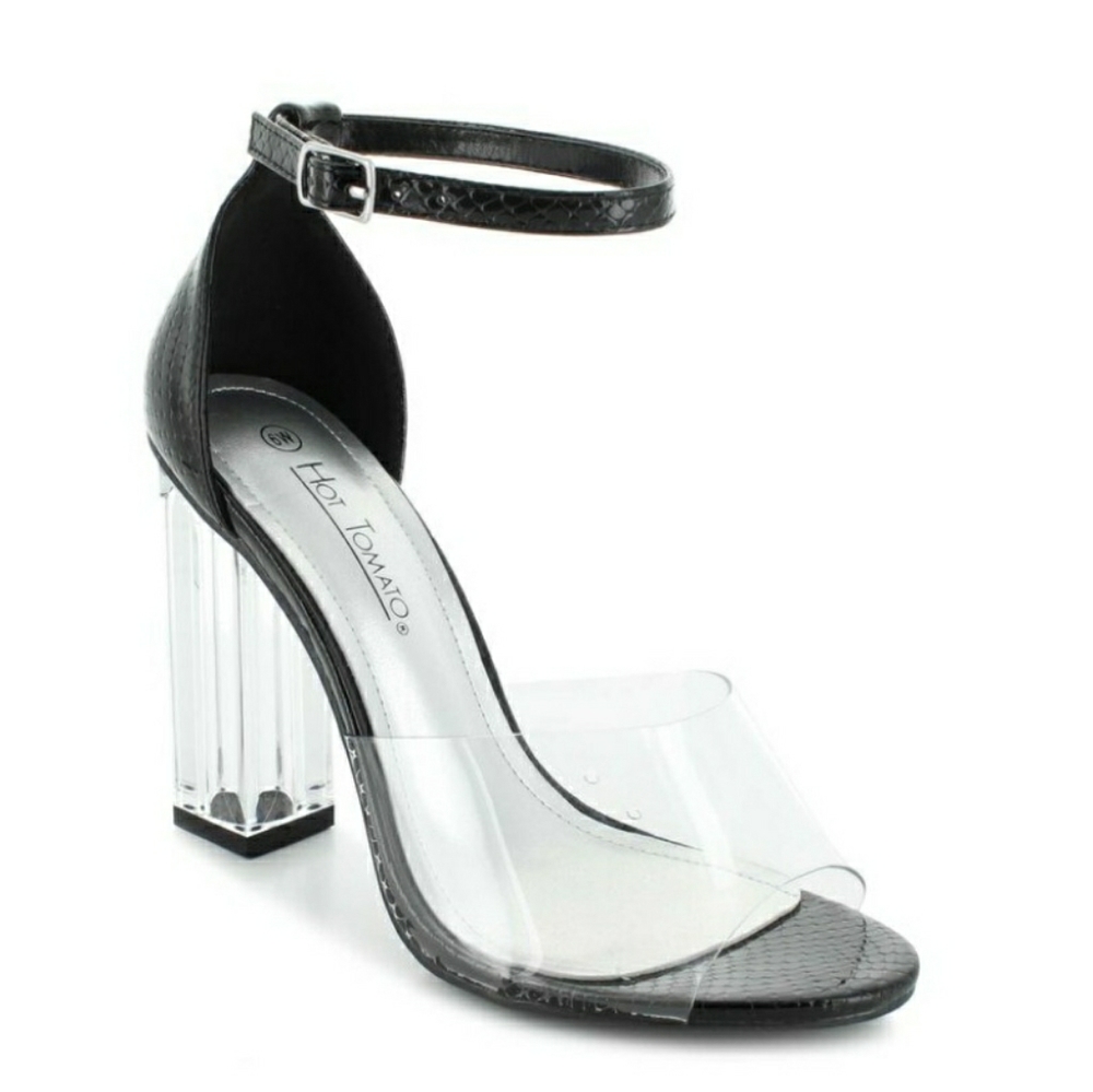 Super Cute Clear and Black Heels